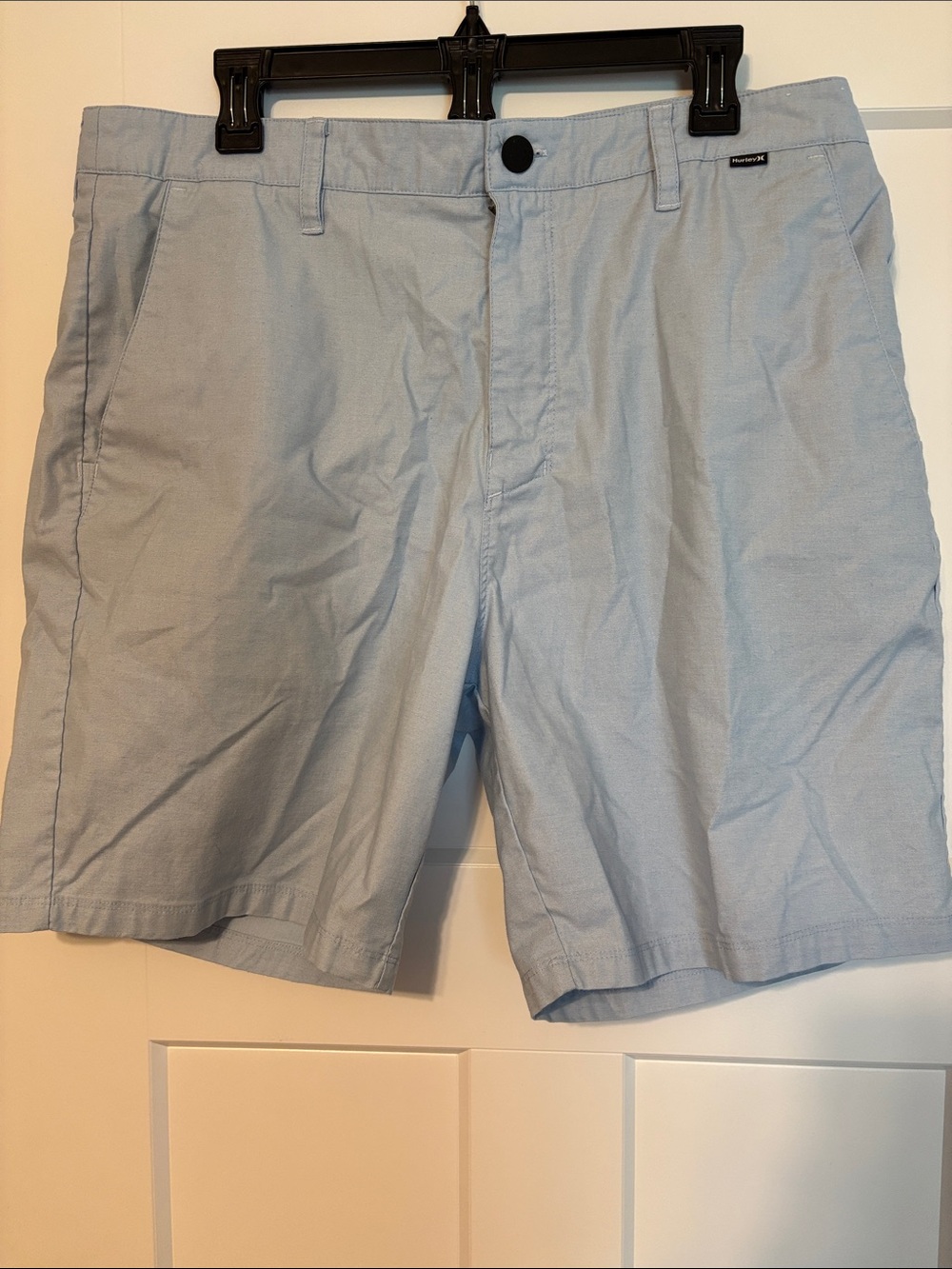 Hurley Light Blue Men’s Flat Front Casual Shorts